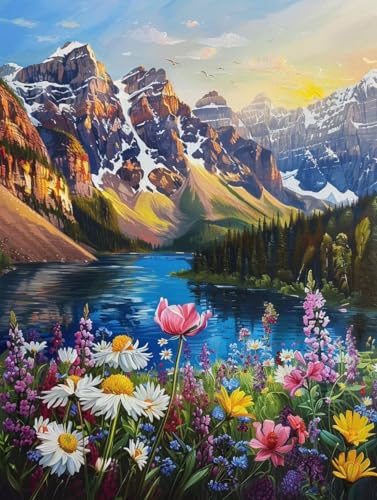 Cuadros para pintar por numeros kit flores para relajar tu mente decorando el salon