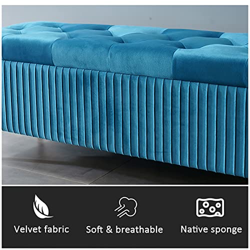 Pouf rectangulaire avec coffre intégré et pieds robustes - 6