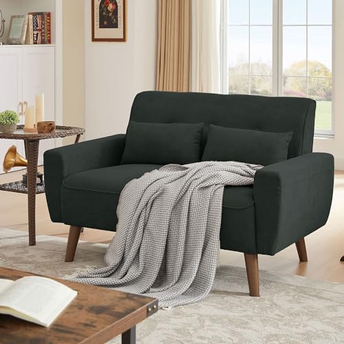 Portaforta 48“ Loveseat Sofa, Mid Century Small Love Seat Couch,