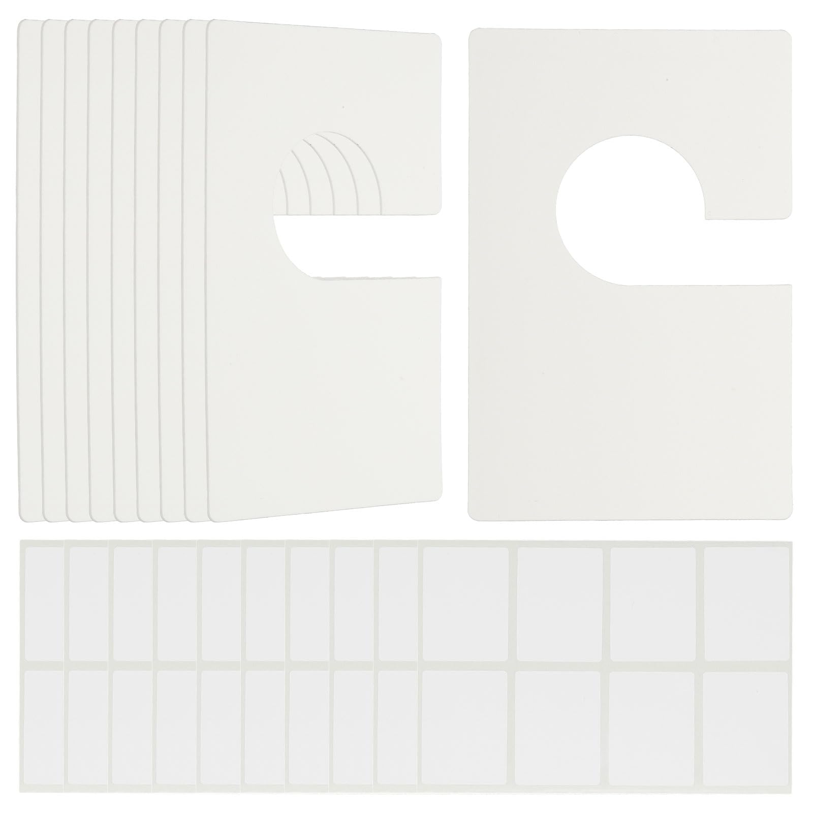 sourcing map Clothes Dividers 10 Pack Blank Clothing Rack Size Sorting Reusable Large Wardrobe Rectangular Clothing Closet Dividers White