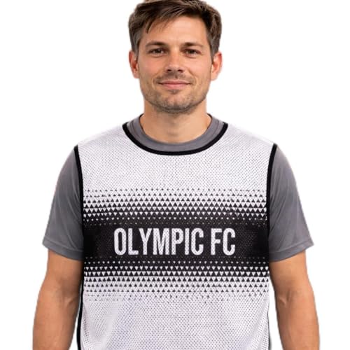 Wanapix | Peto Deportivo Personalizado | Talla M Adulto (Estándar) | Ribete Negro | Rejilla Transpirable | Peto de Entrenamiento Personalizado con Textos | Diseño Geometric Black