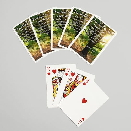 Baraja de 52 cartas tamaño póker Jeremiah 29:11 inspiracional miniatura 7