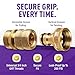 Gorilla Easy Connect Garden Hose Quick Connect Fittings ¾ Inch GHT Solid Brass Leak Proof to 200 PSI Heavy Duty