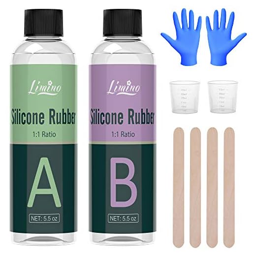 Goma de Silicona Líquida - 240ml Silicona Suave para la Fabricación de Moldes de Silicona - Relación 1: 1 Caucho Silicona para Molde de Resina Epoxi, Moldura, Fabricación de Joyas, Manual,Manualidades