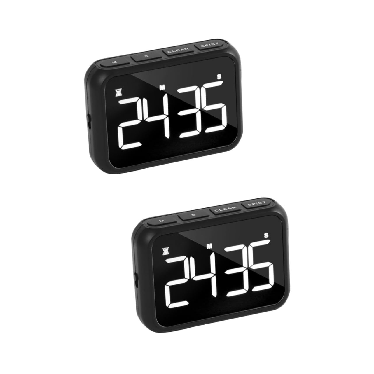 PRETYZOOM 2 Pz Sveglia Timer Digitale Magnetico Orologio Magnetico Timer Elettronico a Led Temporizzatore a Vapore Da Cucina Manuale Orologio o Black Acciaio Inossidabile