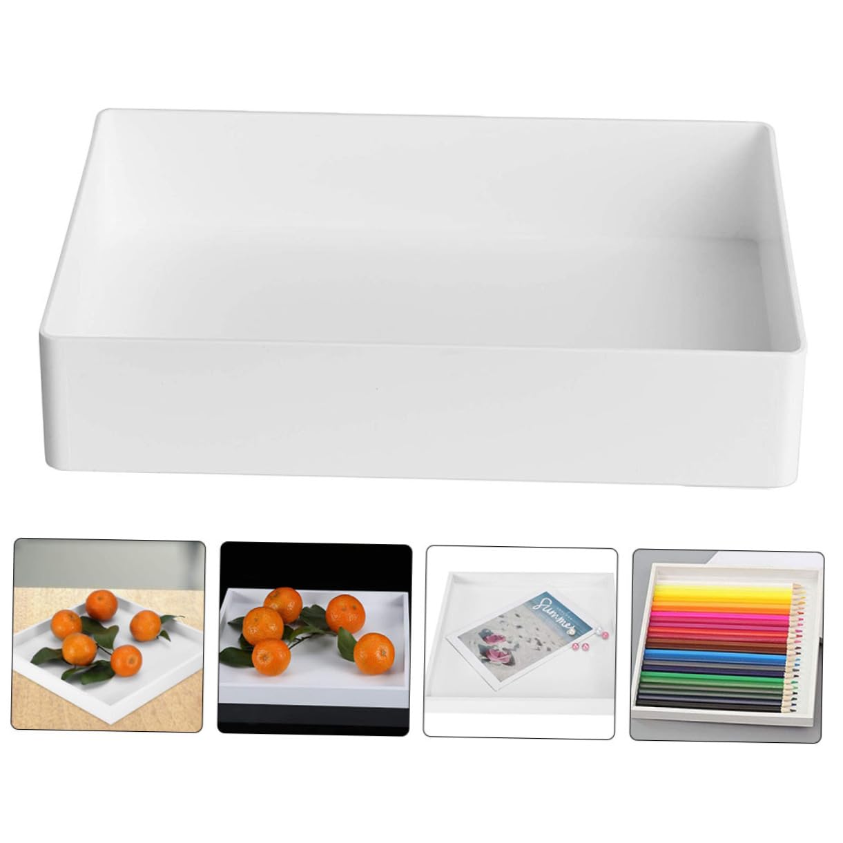 Holibanna Bandeja Organizadora de Laboratorio Fácil Extracción de Polipropileno Blanco, Resistente a Fugas para Pequeños Consumibles y Herramientas