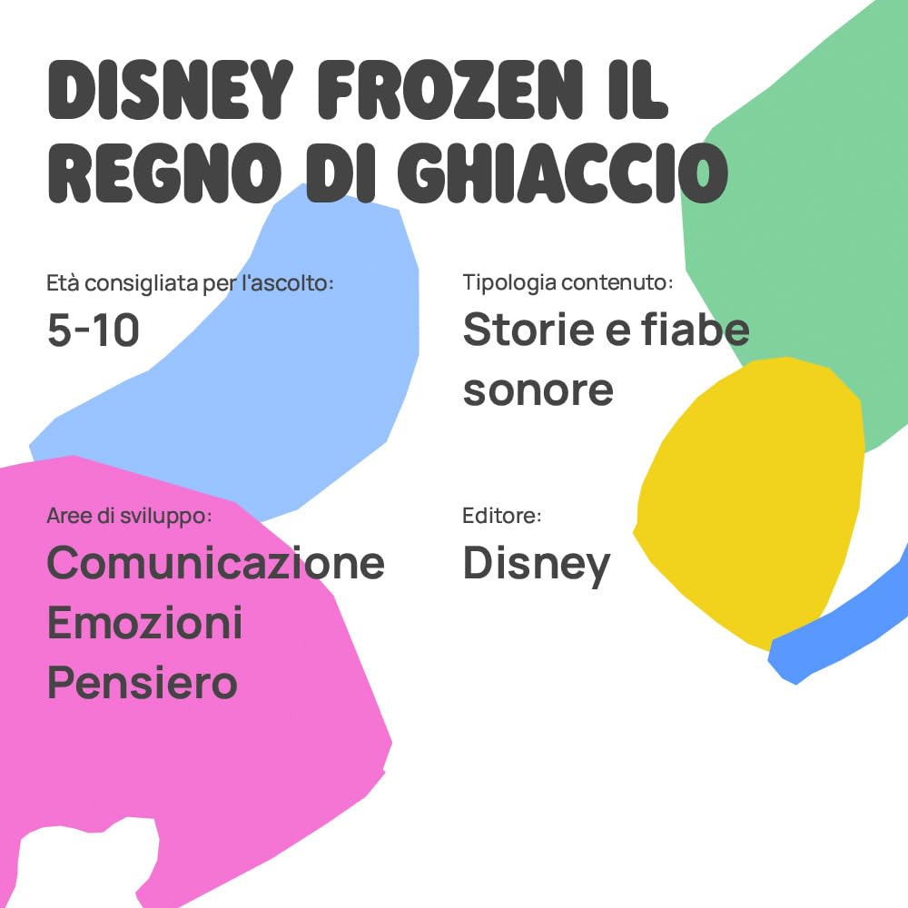 FABA Disco Sonoro Disney - Frozen Il regno di ghiaccio - Storie e fiabe sonore per bambini e bambine 5-10 anni - Ascoltabile con il Raccontastorie e FABA+, gioco educativo versione italiana