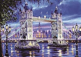 Koomon 5D Diamond Art Kits for Adults, DIY London Tower Bridge Diamond Full Drill Crystal Rhinestone by Number Kit Embroidery Pictures Craft for Home Decor 30 x 40 cm
