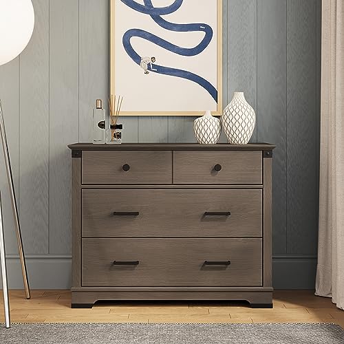 Child Craft Redmond 3 Drawer Dresser for Nursery or Bedroom, Plenty of Storage, Anti-Tip Kit Included to Prevent Tipping, Non-Toxic, Baby Safe Finish (Dapper Gray) - Thumbnail 2