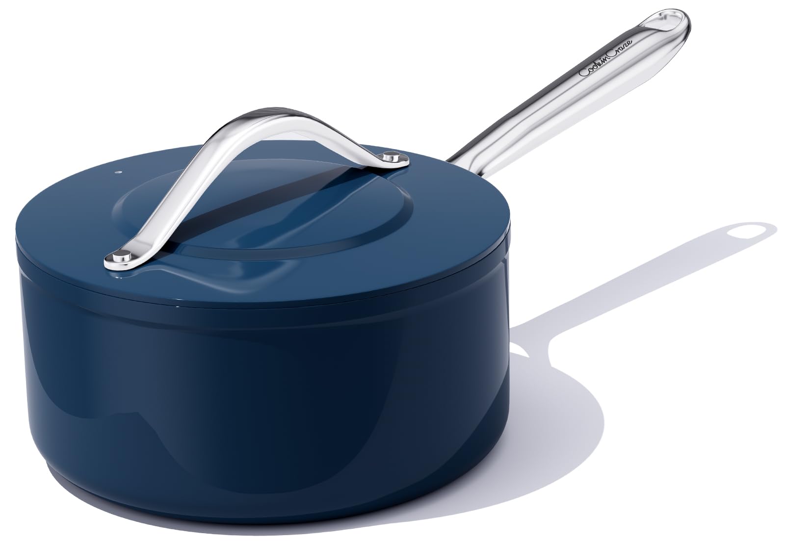 CookinCraze 3.5 QT Ceramic Sauce Pan with Lid, Nonstick Sauce Pot for Rice