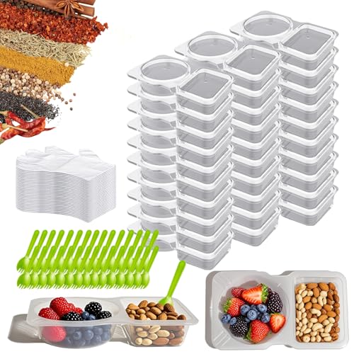 30 Set Thickened Reusable Leak-proof Snack Container with Lid, Du...