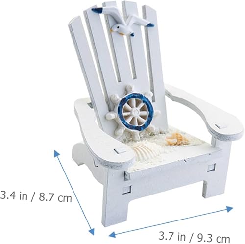 Miniatura 8 de Alasum Mini silla de playa para niños, silla reclinable para niños, decoración de madera, mini silla de madera, silla de playa náutica, mini silla