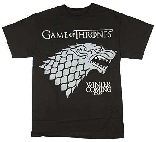 Game of ThronesWinter is Coming Men's Black Shirt, Large