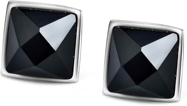 Namana Orecchini Quadrati Da Uomo E Ragazzo, Semplici In Argento 925 Con Solitario Quadrato In Zirconia Cubica Da 6 Mm, Gioielli, Regalo Per Lui - Foto 6