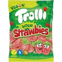 Trolli Sour Strawberries I Strawberry flavored Gummy Candy with Sour Coating I 175g 6.17 Ounce
