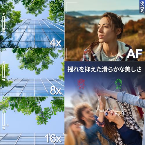 NBD 5K 4800万画素 ビデオカメラ WiFi機能【超軽量・180分超長時間バッテリー】16倍ズーム 3.0インチ 270° IPS ASPH Vlogカメラ ウェブカメラ | オートフォーカス·手ぶれ補正 | 一時停止機能 | 64GB TFカード＆2個のバッテリー付属 | 運動会/入学式など(ブラック)