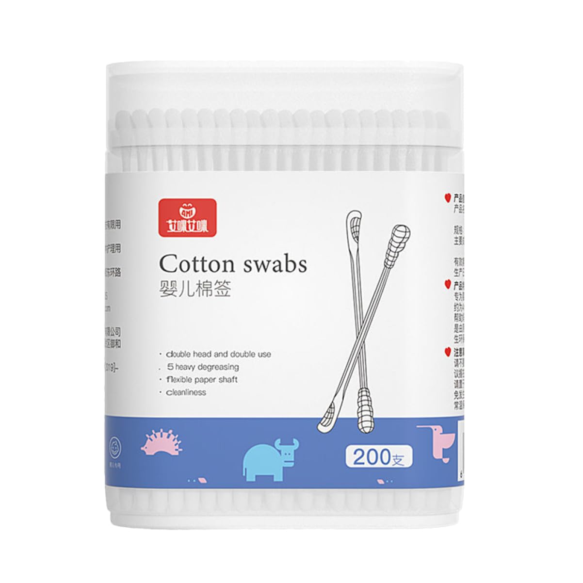 Disposable Double-headed Cotton Swabs for Ear Cleaning Gentle Spiral Scoop Tips Safe Cotton Ear Wax Removal Swabs Comfortable Non-deforming Design