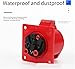 1pc ZQ-314 16A Waterproof Industrial Plug and Socket - 4 Holes Concealed Devise for Construction and Mechanical Equipment(Solid)