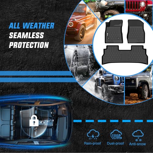 Image of Nilight TPE Floor Mats for Chevy Trax Buick Envista 2024 2025 2026 | All Weather Custom Fit Heavy Duty Floor Liners