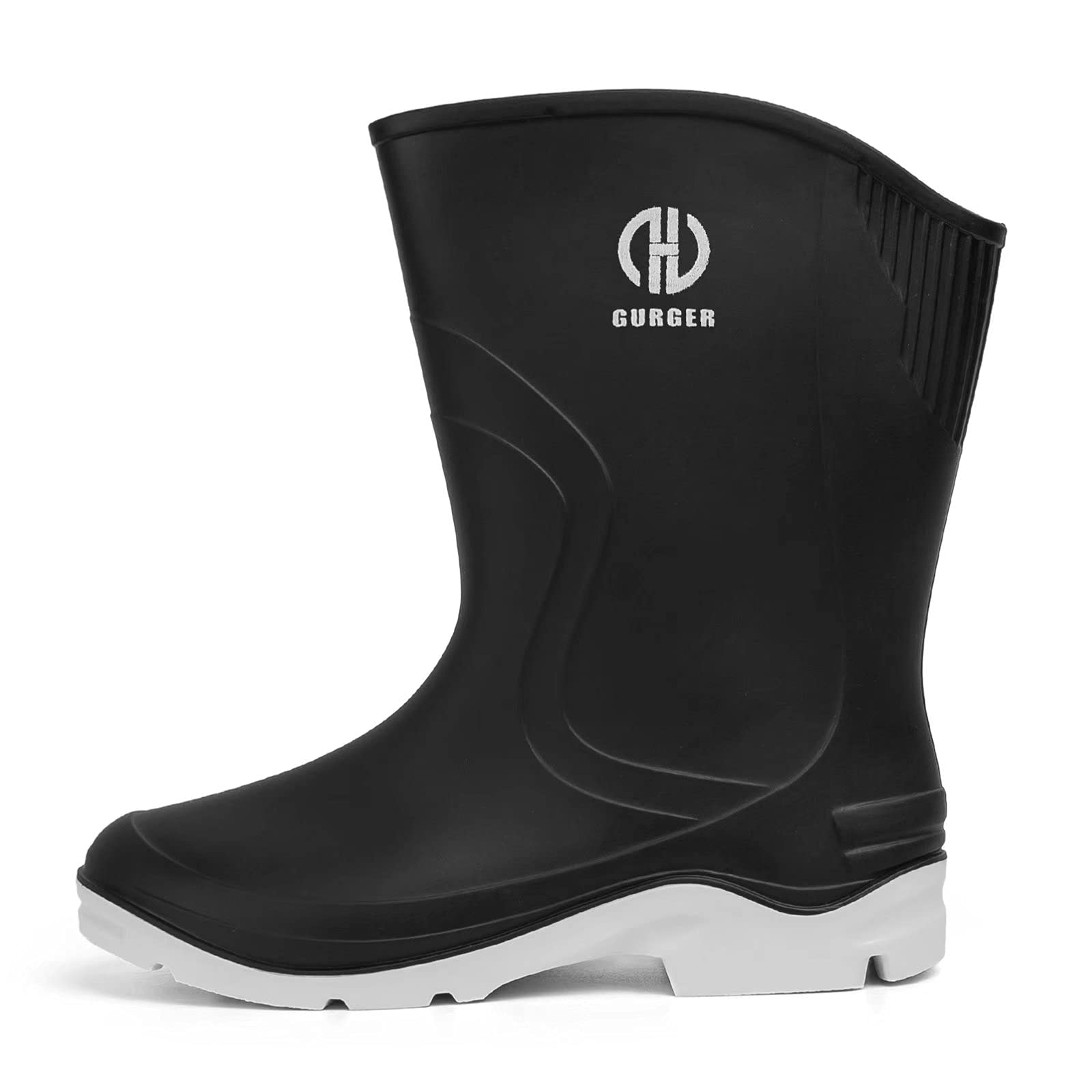 Botas de Agua Mujer Lluvia Impermeables Altas Botas de Goma Wellington Boots jardín Antideslizante
