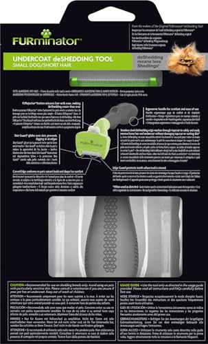 FURminator deShedding-Tool Hund Größe S Kurzhaar - Hundebürste für kleine Hunde zur Entfernung der Unterwolle - Verbessertes Design