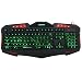 Masione Domineering LED USB Gaming Keyboard with 7 Adjustable Colorful Backlights