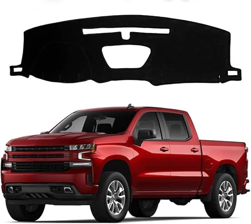 Autonemaker For Chevrolet Chevy Silverado 1500 2500 3500 2019 2020 2021 Accessories Anti Slip Dashboard Carpet Dashboard Cover Dash Cover Sun Cover Pad Dash Mat Cover 1Pcs Without Hud #TOP20