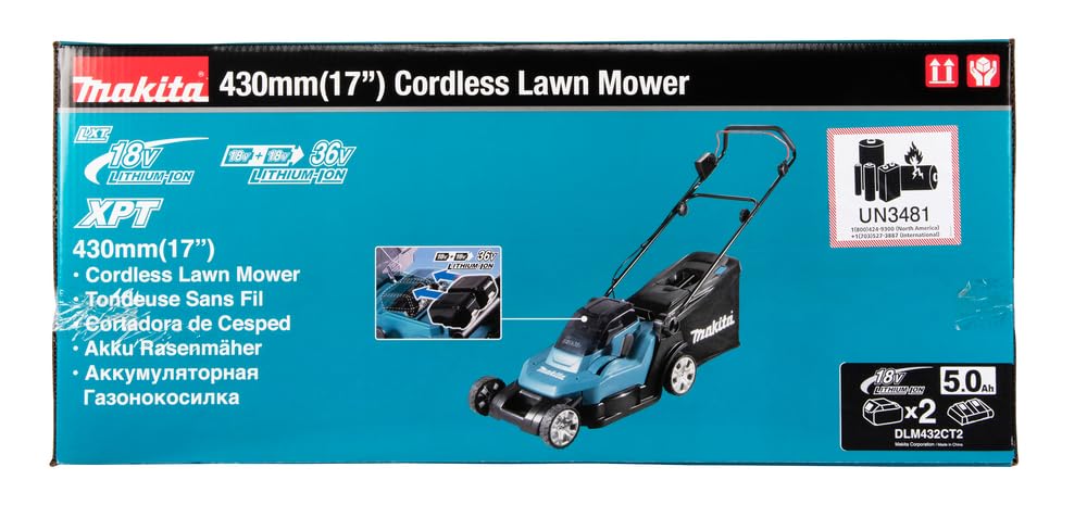 Makita Tondeuse 36 v (2 x 18 v) li-ION sans Batterie ni Chargeur - dlm432z