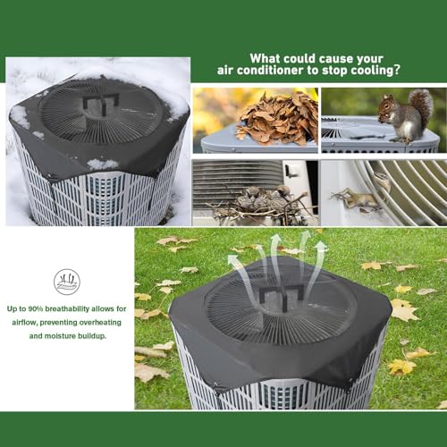 Housse de protection pour unité de climatisation extérieure robuste et durable de 91 x 91 cm - 5