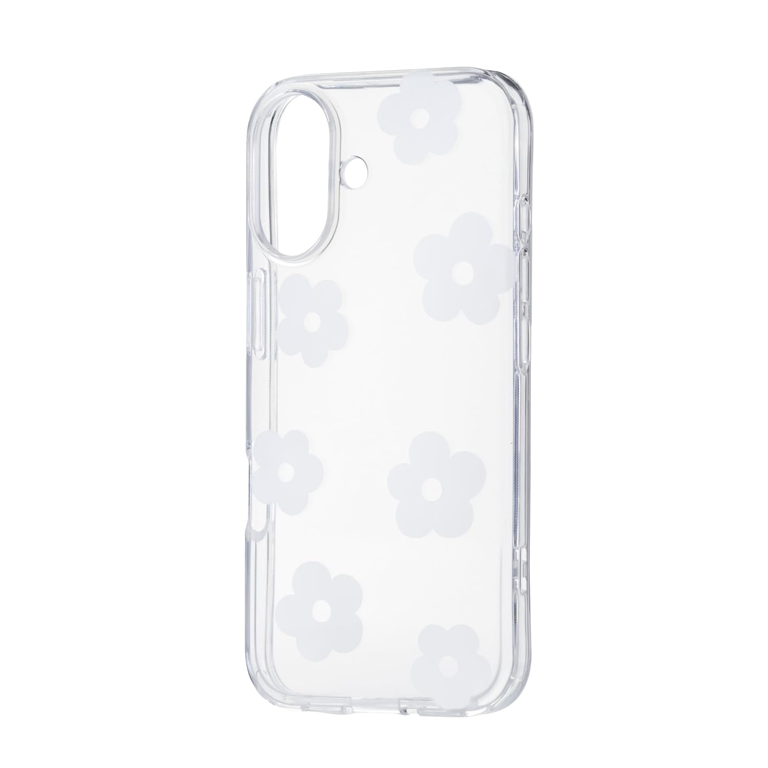 エレコム iPhone 17 ケース カバー 花柄デザイン 耐衝撃 衝撃吸収 ハイブリッドケース マイクロドット加工 TPU素材 ストラップホールシート付き カメラ保護 ワイヤレス充電対応 ホワイト PM-A25AIMLFLWH