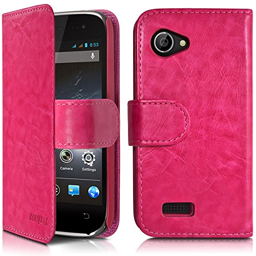 Seluxion - Housse Coque Etui Portefeuille Fonction Support Couleur Rose Fushia pour pour Wiko Cink Slim/Slim 2