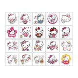 20 Sheets Kawaii Hellokitty Temporary Tattoos for Kids, Sanrio Birthday Party Favors, Cute Cartoon Decoration Sticker Gifts for Girl Boys Home Activity Class Prizes Carnival Christmas Rewards