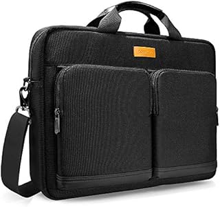 tomtoc Laptop Shoulder Bag, 15.6 Inch Laptop Briefcase Messenger Bag Case Sleeve Fits Up to 15 Inch MacBook 15.6 Inch Asus Acer Dell Lenovo HP Laptop