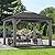 Modern Shade Wood Gazebo 11' x 11', Permanent Hardtop Gazebo with Galvanized Steel and Polycarbonate Hip Roof Hardtop, Cedar Framed Wooden Gazebo for Garden, Backyard, Patio and Deck