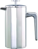 Vista 1 de Service Ideas PDWSB350PS Prensa francesa, 12 caras, doble pared, acero inoxidable, 12 onzas, acabado pulido