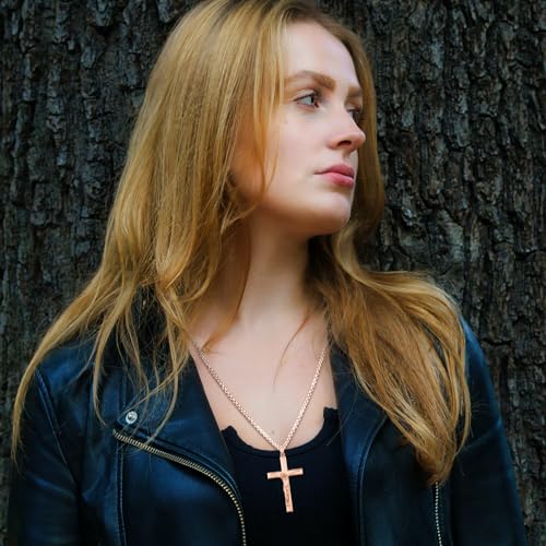 Image of Eusense Cross Necklace for Women Men Crucifix Pendant Sterling Silver 925 Cruz De Caravaca Cross Jesus Crucifix Jewelry