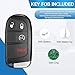 Smart Key Fob Replacement Fits for Jeep Renegade 2015 2016 2017 2018 2019 2020 2021 2022 Proximity Keyless Entry Remote Control 433 Mhz M3N-40821302 68266733AA 6FD98DX9AA 6BY88DX9AA