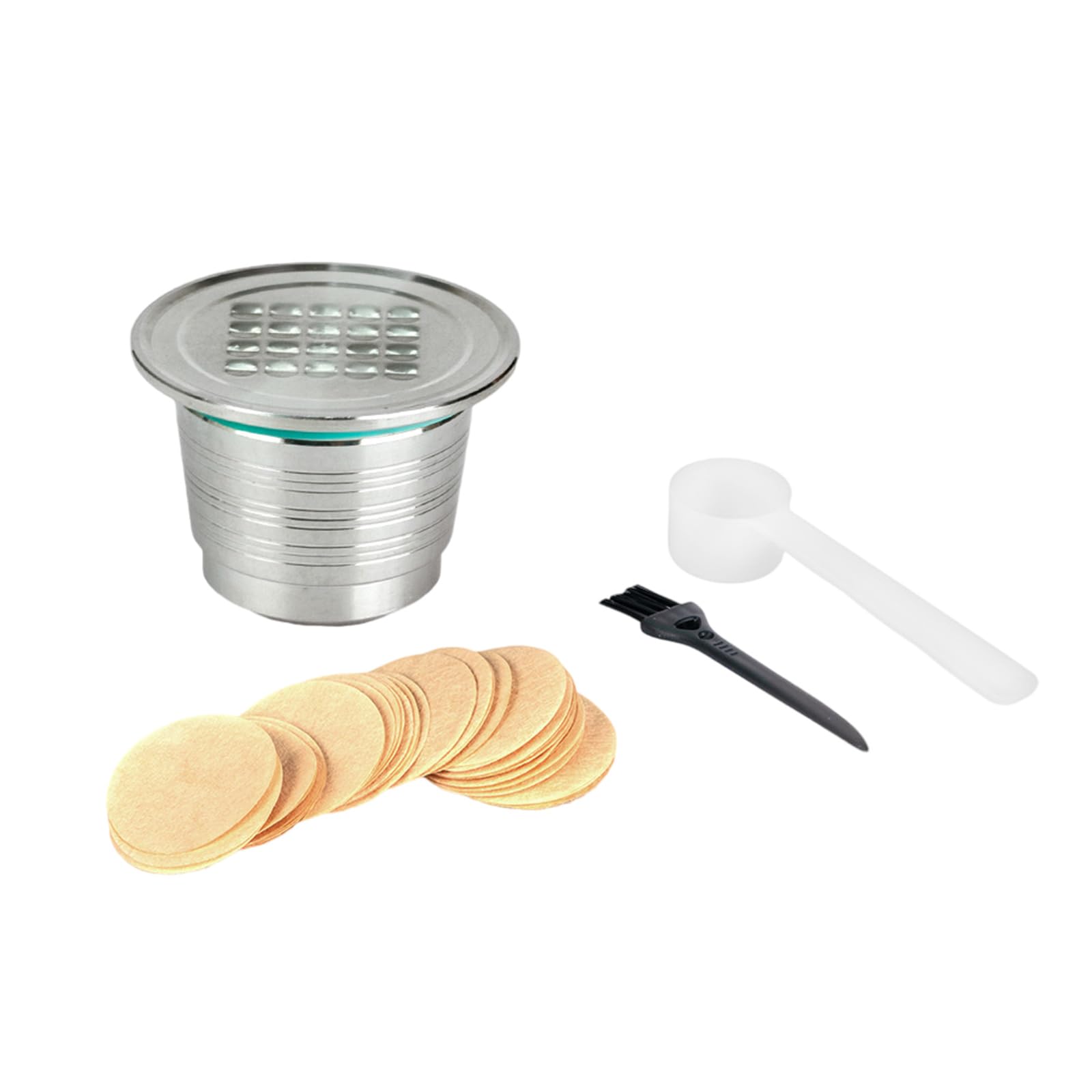 Kalttoy Espresso Accessories Set: Stainless Steel Spoon, Filter Paper, Brush for Home & Travel Brewing Coffee Accessories Set