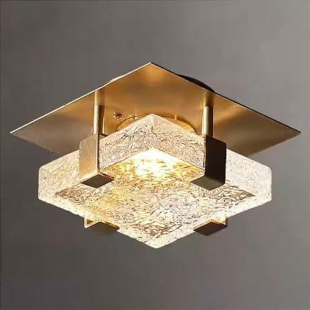 3 Colori Dimmerabile Lampada da Soffitto LED Moderno Vetro Ondulato