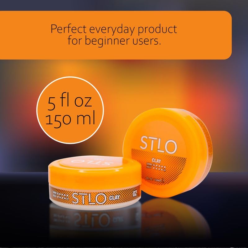 STLO Clay Everyday Essential - Strong Hold Matte Finish Hair Styling Clay for Men