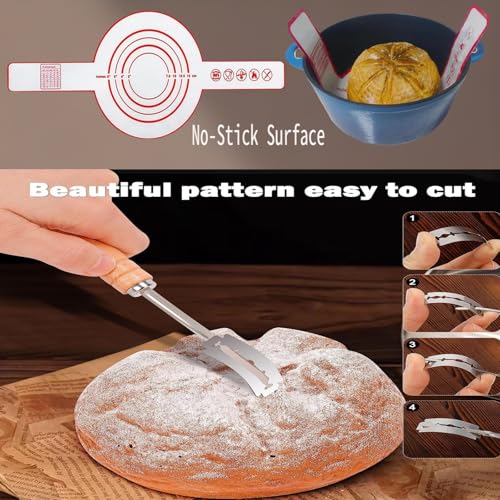 12 PCS Artisan Bread Making Tools: 9-Inch Round & 10-Inch Oval Proofing Baskets, Sourdough Kit with Dough Whisk & Scraper - Image 5