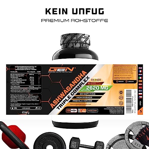 Ashwagandha Kapseln von German Elite Nutrition mit Triple Extrakt