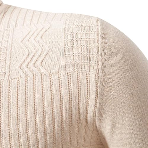 Men's Turtleneck Sweater Solid Color Pullover Knitted Warm Casual Outdoor Top2