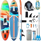Niphean SUP Gonfiabile Adulti con Tutti gli Accessori, 320cm Stand up Paddle Gonfiabile per Tutti i Livelli, Paddle Board con Capacità di 200kg per 2 Persone, Tavola da SUP Gonfiabile con Sedia