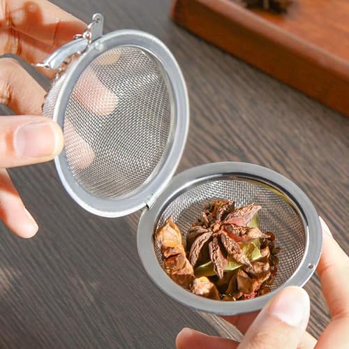 Miniatura 3 de Infusor De Té Bola Tamiz De Acero Inoxidable Para Cocina - Filtro De Malla Fina Para Té Matcha Café Cóctel Repostería Viajes Camping Cocina Exterior