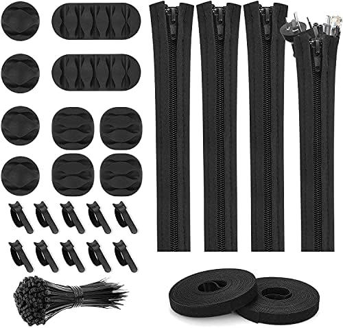 appo 126 Pcs Cord Management Organizer Kit, 10 Pack Cable Clips, 100 ...