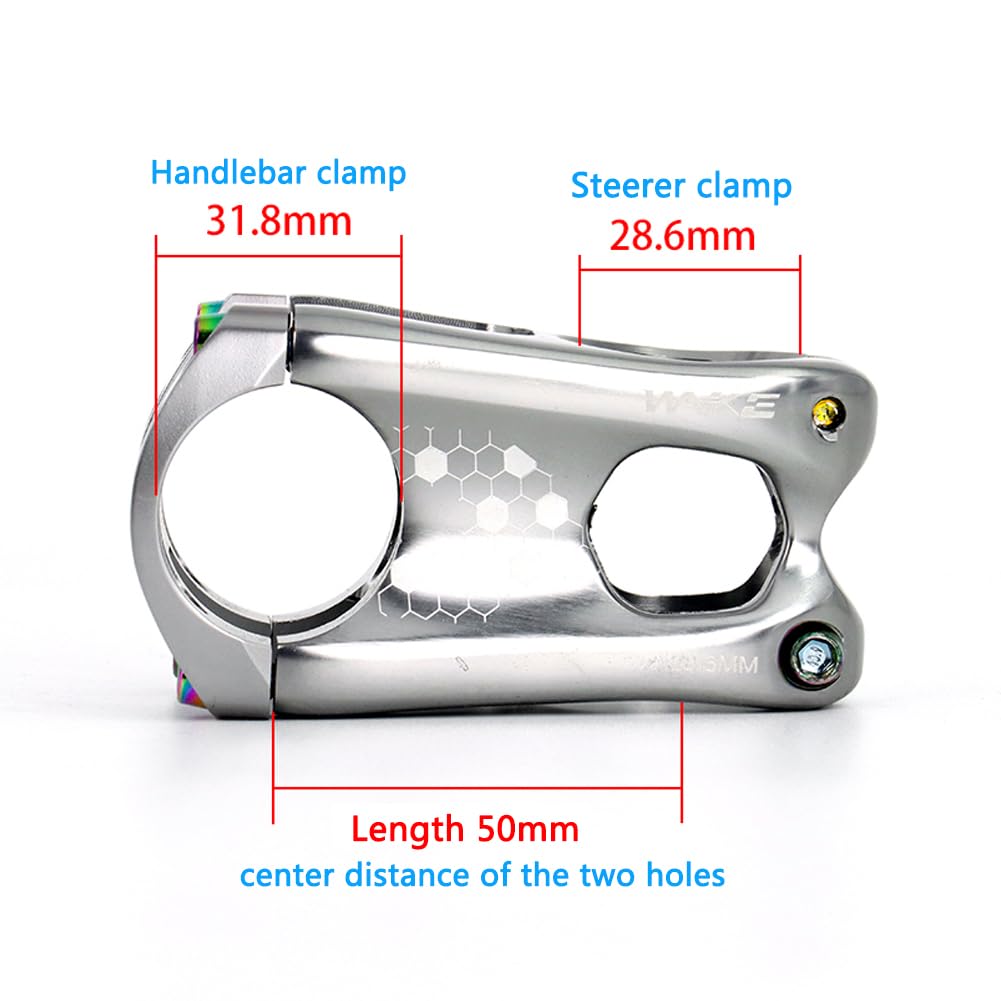 CYSKY Short MTB Stem 31.8 50mm, Bike Stem Riser for 1-1/8