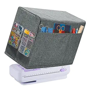 Boczif Sewing Machine Cover, Protective Cover with Essentials Storage Pockets and Side Handle, Sewing Machine Cover Dust Cover Compatible with Most Standard Singer Brother Machines and Accessories