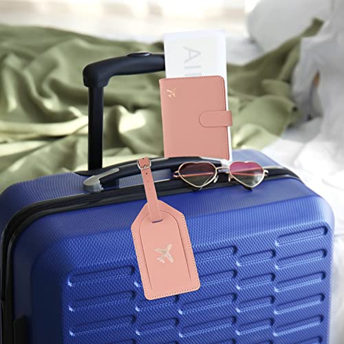 Image of Melsbrinna Passport Holder,Passport Holder Card Slots,Cute Passport cover for Women /Men,Waterproof Rfid Blocking Travel Wallet, GP-Pink, Sleek and Functional
