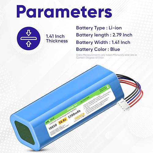 Image of Replacement Battery, Battery Compatible with ECOVACS Deebot Ozmo 950 Deebot T8, T8+,T8 Aivi Max, Power, T8AIVI,T8, T8, Deebot T9,T9+,T9 AIVI O,920,O950,O750 | 5200mAh | 14.4V (5200mAh)